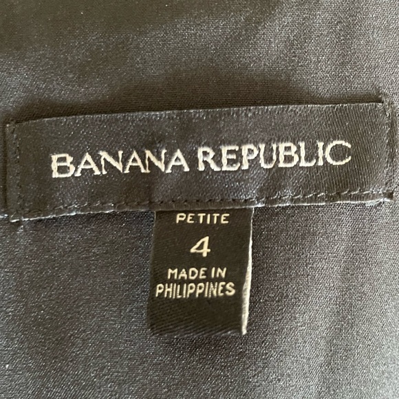Banana Republic Sleeveless Black Dress Fitted Bodice Spaghetti Straps‎ Size 4P - Picture 7 of 13